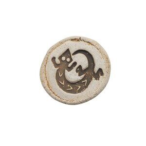 Handcrafted Ceramic Lizard Brooch Pin Vintage Southwest